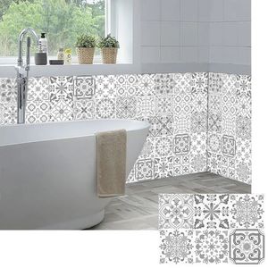 Adesivos de parede 101520cm luz cinza tira telhas adesivo banheiro mesas de cozinha decoração papel de parede casca vara cintura linha arte mural 231211