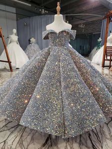 Flower Girl Dresses Ball Gown Sparkle Sequins Beaded For Wedding 2024 Princess Kids Birthday Party Pageant First Communion Gowns