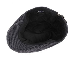 Fibonacci High Quality Retro Hats Adult Men039s Striped Cabbie Flatcap Autumn Winter Newsboy Caps S10206171771
