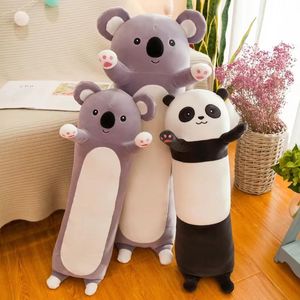 Bambole di peluche 50 * 130 cm Panda gigante giocattolo animale cilindrico cuscino di sostegno Koala peluche ripiene bambini che dormono amico 231211