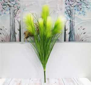 5 garfos reed grama flores artificiais para casa jardim mobiliário decoração flores falsas decoração de festa de casamento floral44391216604825