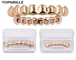 Topgrillz Grillz set Gold Finish Eight 8 Top Tuph 8 Bottom Tooth Hip Hop Grills237J2055685