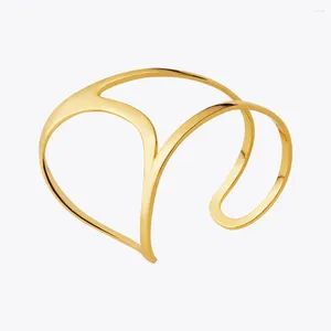 Bangle Enfashion Pulseras Palm Armband för kvinnor Space Invader Fantasy Gold Color Simple Fashion Jewelry årsdag 2330 2331 Armbandsdesigner