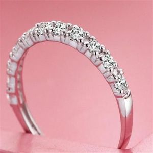 Whole-Silver Hochzeit 925 Sterling Silber Ringe für Frauen Lila Rot Simulierter Diamant Verlobungsring Stern Jewelry310F