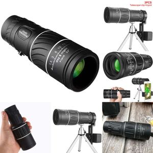 Nowe lornetki teleskopowe 16x52 Teleskop monokularny Dual Focus Zoom Lornets 66m/8000m Scope Nocne telewizja Optyczne Telefons