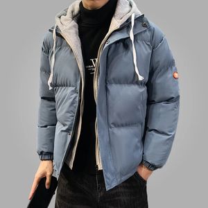 Männer Jacken 2023 Winter Männer Mit Kapuze Parkas Verdickung Trend Lose Hohe Qualität Dicke Warme Parka Jacke Mans Baumwolle Spleißen top 231211