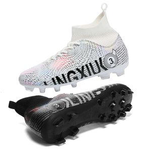 Kids High Top TF Football Shoes Women Men Long Nail AG Soccer Boots Youth Boys Girls Training Shoes for Children