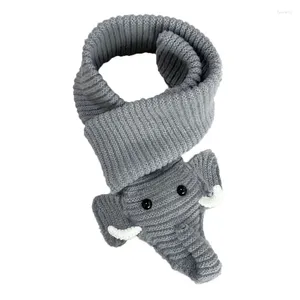 Scarves Unisex Cartoon Elephant Knitted Scarf Thick Neck Wrap Warmer For Adult Children