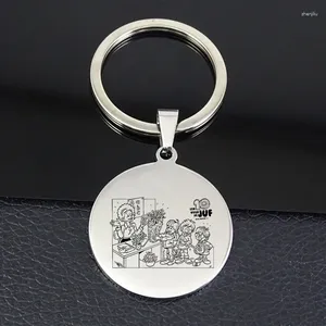 Keychains "liefste Juf" Keychain Listing Letter Keyring Jewelry Gift For Teacher YP6954 Drop