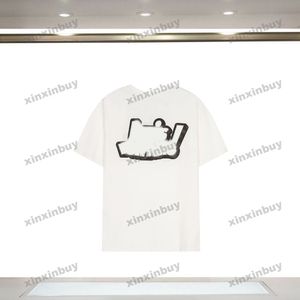 xinxinbuy men designer tee tシャツパッチレター刺繍綿女性ブラックホワイトブルーグレーレッドxs-xl