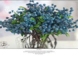 10pcs Decorative Blueberry Artificial Flower Silk Flowers Fake Berry Fruits For Wedding Home Decoration Artificial Plants6253201