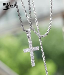 VIP Pico Harvey Cross Pendant Necklace Micro Pave AAA Cubic Zirconia Stones for Gift Hip Hop Jewelry 2106161346562