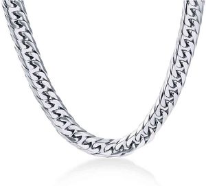 Niba 3578mm Wide Men039s Chain Collana Uomo 24inch Stainless Steel Silver Plated Cadenas Hombre Necklace Fashion Jewelry6648011