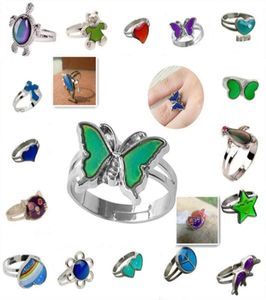 mood ring star moon butterfly blue eyes adjustable large oval change color rings249p8900997