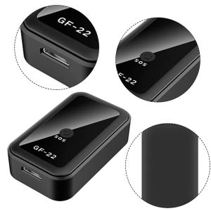 Mini GF-22 bilspårare GPS Locator Anti-Lost Recording Tracking Device med röstkontrolltelefon WiFi + LBS + AGP Position Hot