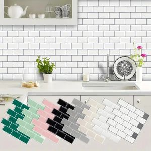 Adesivi murali 10 pezzi / set Adesivo per piastrelle stacca e incolla Piastrelle impermeabili sul backsplash per cucina Bagno 231212