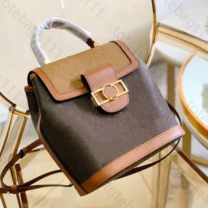 高品質のデザイナーバックパックPMバッグ茶色の花メンズレザーバックパックデザイナー旅行ブックバックパックスタイル財布女性豪華なハンドバッグ