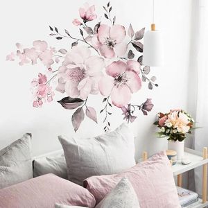 Wall Stickers Romantic Rose Flower Love 3d Sticker Home Decor Living Room Bedroom Kitchen Shop Decals Mother's Day Gift
