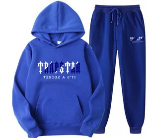 TRAPSTAR Letter-printed Men's and Women's Tracksuit Fleece Two-piece Hoodie Set
