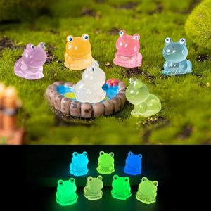 Decorative Figurines 10/20/50Pcs Resin Mini Frog Glowing In The Dark Tiny Frogs Miniature For Fairy Garden Dollhouse Bonsai Craft Decor