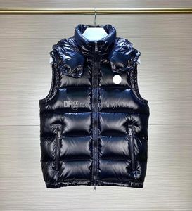 Mäns huva ner Vest French Brand Women's Bormes Down Vest Winter Jacket Broderi Badge Warm Coat Jacket3878942