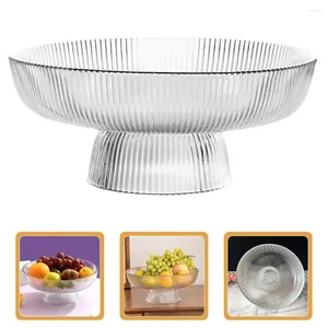 Servis uppsättningar serverande platta fotskålglasfruktdekorativa skålar moderna sallad kanderade frukter