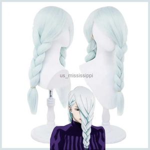 Cosplay Wigs Anime Jujutsu Kaisen Mei Cosplay Costume Wig Lady Black Cool Uniforms Suit for Halloween Party Wig Braid Dress PantsL240124