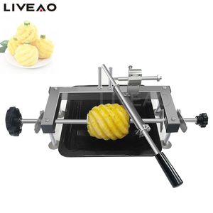 Manuel ananas kabuğu sıyırma makinesi mini ananas cilt soyucu el ananas comosus kabuk çıkarma makinesi