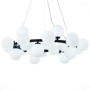 Kronleuchter Moderne Nordic G4 Led Kronleuchter Stil Weiße Glaskugel Lampe Für Wohnzimmer Küche Beleuchtung Dekoration Hause Deckenleuchten