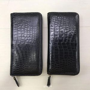 Brieftaschen Business Herren Alligator Echtes Krokodil Echtes Leder Lange Organizer Brieftasche Junge Kartenhalter Geldbörse