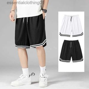 Men's Shorts Sports Basketball Shorts Men's Casual Pants Capris Summer Ice Silk Men's Horse Pants Straight Running Middle Pants L231212