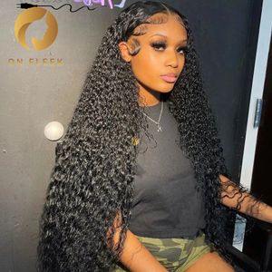 Synthetic Wigs Deep Wave Lace Front Wig 13x4 13x6 Hd Transparent Frontal 360 Curly Human Hair 4x4 5x5 Water Closure 231211