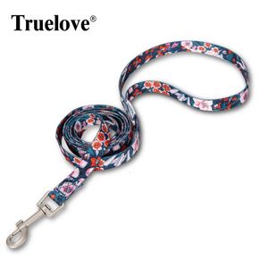 Coleiras para cães Trelas Truelove Floral Pet Leash Primavera Design Pequeno Meninos Meninas Cães Gatos Lihgtweight Corda Running Training Dog Leash Poliéster TLL3113 231212