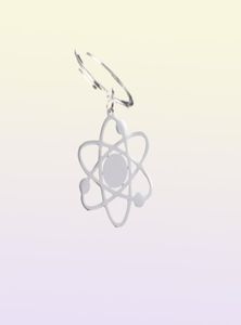 BigBang Theory Atom Key Chain Women Men Rostfritt stål Fysikkemi Science Pendant Keyring Holder Jewelry Gift4808252