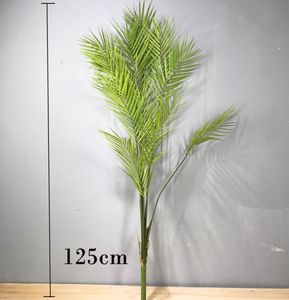 125 cm 13 Gabeln Große Palme Tropische Pflanzen Gefälschte Palmblätter Kunststoff Monstera Grünpflanzen Blätter Für Zuhause Hochzeit Party Dekor2674734