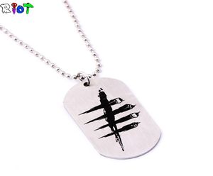 Droidhaunt Game Dead by Daylight Necklace Rostfritt stål Runda pärlkedja Pendant Dog Chain Halsband Män smycken Fans GIFT4083802