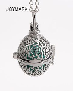 JOYMARK 5pcslot Rose Flower Hollow Gaiola Mexican Chime Magic Box Music Sound Bell Ball Pingente Mulheres Gravidez Colares HCPN537732758