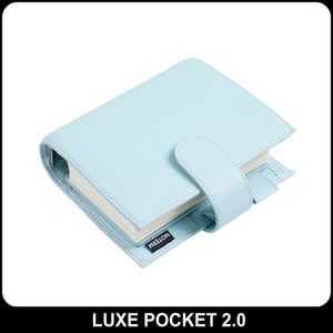 Blocos de notas Moterm Luxe 2.0 Series Pocket Size Planner Pebbled Grain Couro A7 Notebook com anel de 30mm Mini Agenda Organizador Diário Notepad 231212