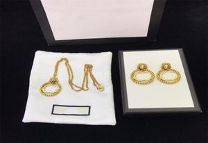 Hochwertige Messingohrringe Halskette Tigerkopf Halskette Persönlichkeit Gold Plattierte Halskette Ohrringe für Frauen- und Mannprodukte577752217589