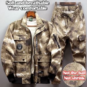 Fatos masculinos roupas de trabalho ternos respiráveis wearresistentes ferramentas de soldagem elétrica primavera e outono camuflagem de seguro de trabalho 231211