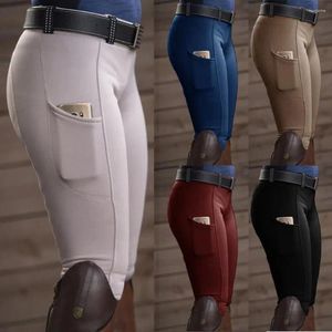 Kvinnor Pants Hästningskläder för kvinnor män mode hög midja byxor elastiska hästbyxor mager solida byxor utrustning