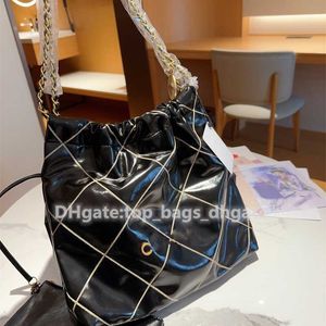 Crossbody Bag Luxurys Handtaschen Damen Einkaufstaschen Draw String Designer Goldmünze Anhänger Faden Naht Eimer Diamant Scheck 30*35 cm