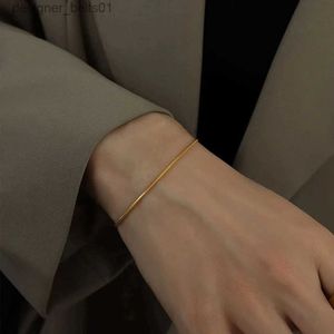 Braccialetti con ciondoli JUJIE Bracciale a catena rotonda in acciaio inossidabile 316L per le donne Braccialetti a maglie minimalisti Commercio all'ingrosso di gioielli / DropshippingL231214