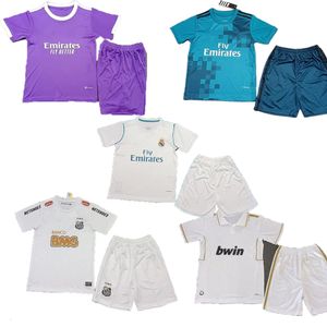 Zestaw dla dzieci Realu Madrids piłka nożna Bale Benzema Modric Retro Football koszule Vintage Isco Maillot Sergio Ramos Marcelo Kit