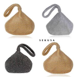 Nxy Handbag Sekusa Soft Oned Women Facs Cover Open Style Lady Wedding Bridalmaid Base for New Year Gift Gift Clutch 0214246H