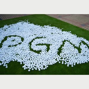 ゴルフボール10pcs PGMダブルレイヤーゴルフボールゴルフスイングパッティング練習ボールホワイト標準空白ゴルフボールQ002-4 231212