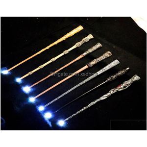 Magic Wand Creative Cosplay S 21 Upgraded Resin Glowing Wands Gift Box240V7060143 Drop Delivery Dhy1A