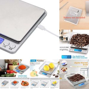 New Storage Bags 3KG/500G Digital Kitchen Scale High Precision Kitchen Electronic Scale High Sensitivity Digital Scale 0.1/0.01G LCD Electronic