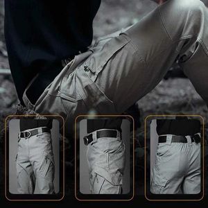 Pantaloni maschili pantaloni da carico tattici uomini da esterno impermeabile swat combattimento camouflage pantaloni casual lti pantaloni tascabili lavori joggersl231222