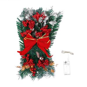 Christmas Decorations Decoration Trim Stairway Stairs Prelit Christmas LED Cordless Lights Up Wreath Prelit Wreaths for Kitchen Cabinets 231211